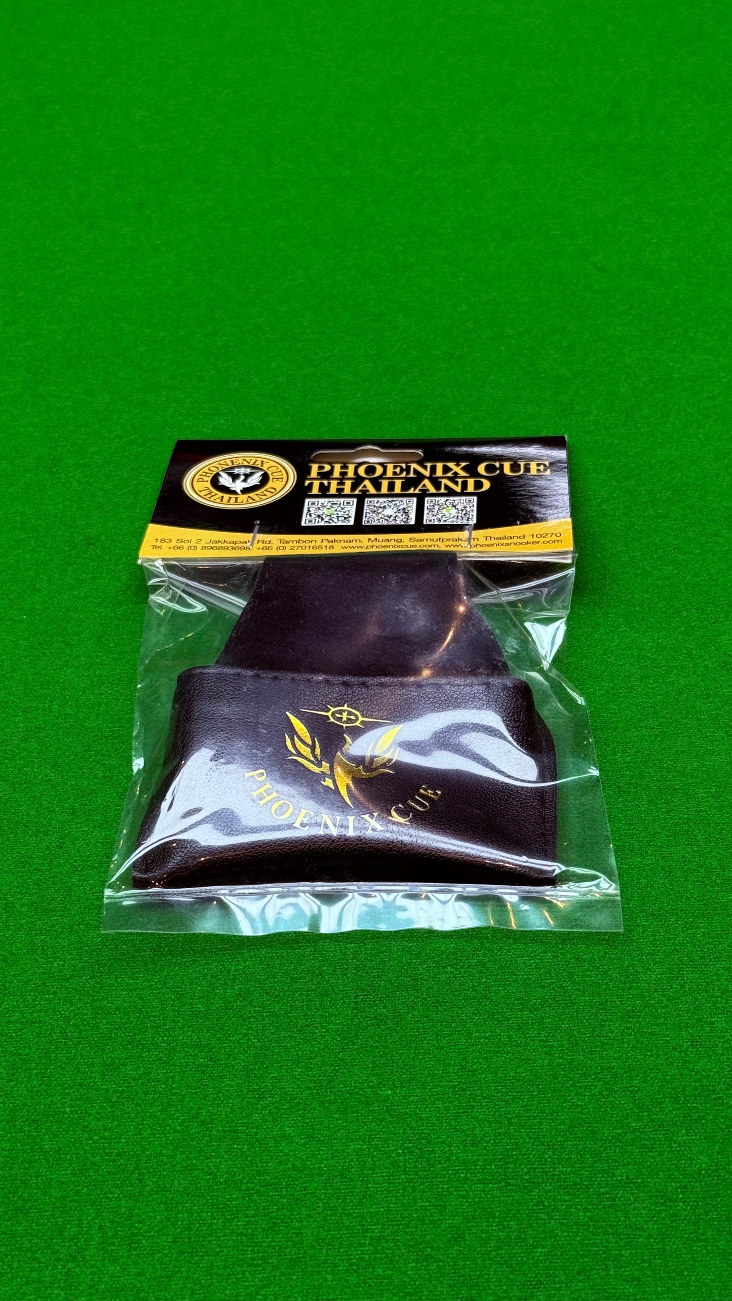 Phoenix Leather Chalk Pouch – Black | Premium Snooker & Billiards Accessory – CueShop Morocco
