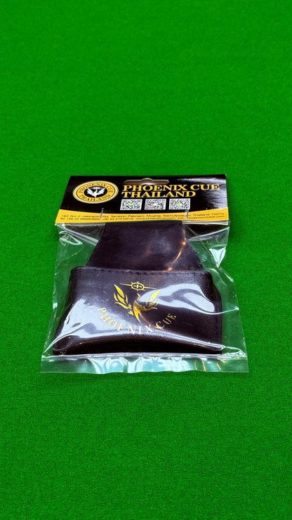 Phoenix Leather Chalk Pouch – Black | Premium Snooker & Billiards Accessory – CueShop Morocco