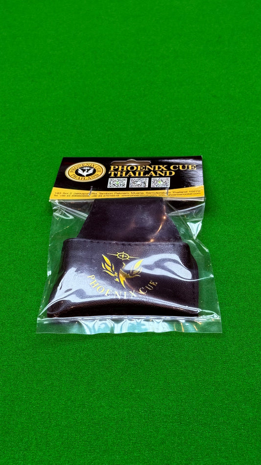 Phoenix Leather Chalk Pouch – Black | Premium Snooker & Billiards Accessory – CueShop Morocco