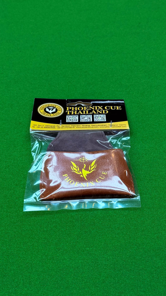Phoenix Leather Chalk Pouch – Brown | Premium Snooker & Billiards Accessory – CueShop Morocco