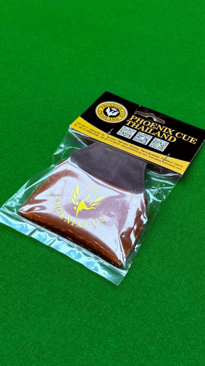 Phoenix Leather Chalk Pouch – Brown | Premium Snooker & Billiards Accessory – CueShop Morocco