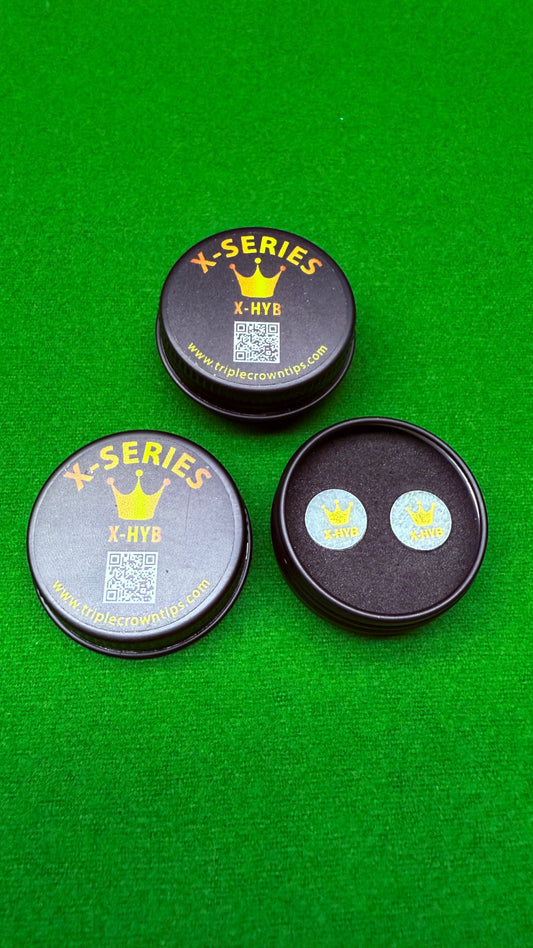 Triple Crown X-SERIES Hybrid Professional Snooker & Pool Cue Tips – Premium Billiards Accessories | CueShop Morocco