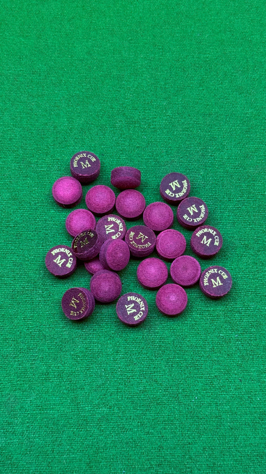 Pheonix Red Laminated Professional Snooker & Pool Cue Tips -Medium – Premium Billiards Accessories | CueShop Morocco