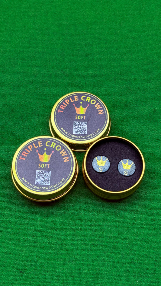 Triple Crown Professional Snooker & Pool Cue Tips - SOFT – Premium Billiards Accessories | CueShop Morocco