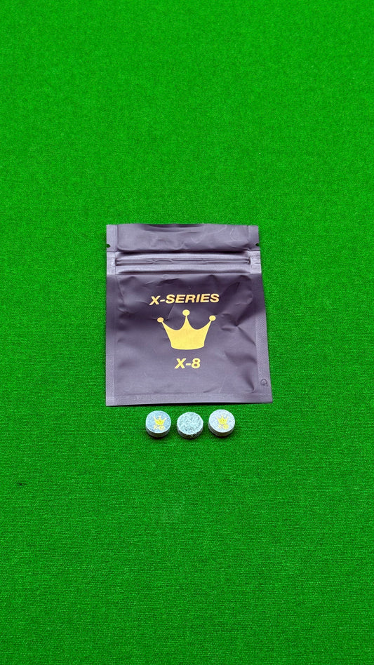 Triple Crown X- 8 SERIES Professional Snooker & Pool Cue Tips – Premium Billiards Accessories | CueShop Morocco